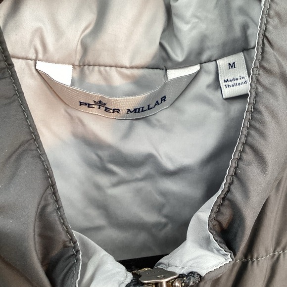 Men's Peter Millar Willamette Quilted Vest Charcoal Medium - Picture 4 of 8